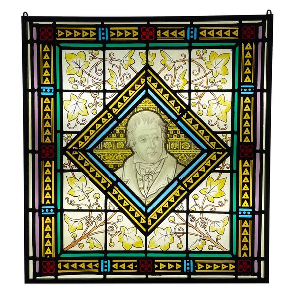 Walter Scott Antique Stained Glass Window