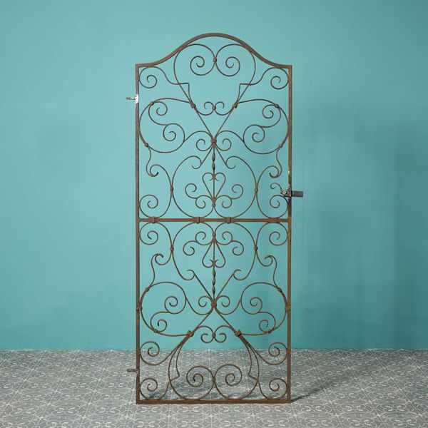 Reclaimed Tall & Narrow Wrought Iron Side Gate