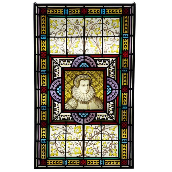 Mary Queen of Scots Antique Stained Glass Window