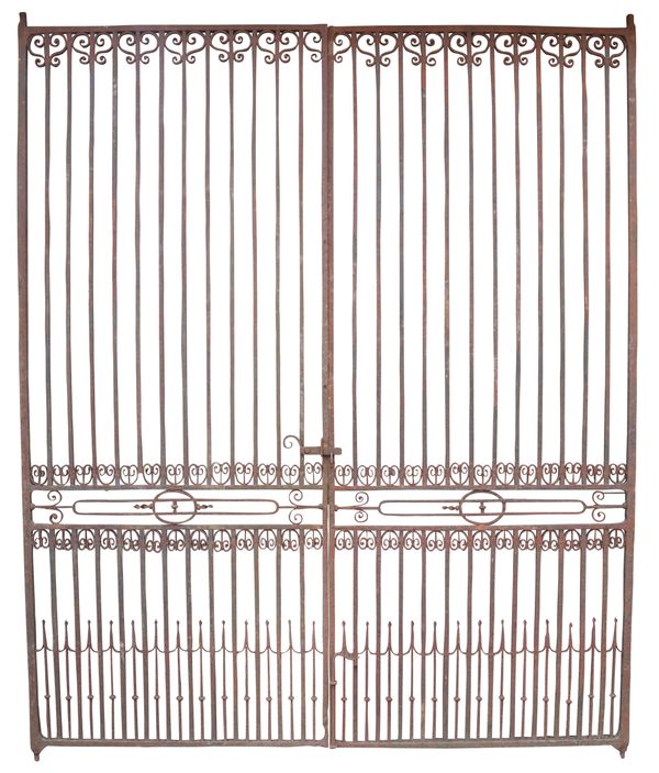 Large Antique Wrought Iron Entrance Gates