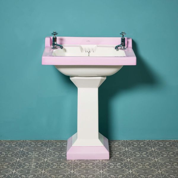 Reclaimed Illustrious of Bristol Art Deco Pedestal Sink