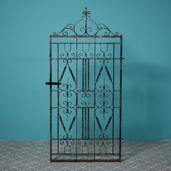 Antique 1930s English Wrought Iron Side Gate