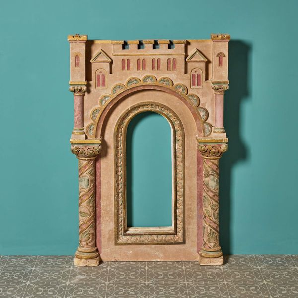 Painted Antique Caen Stone Architectural Model