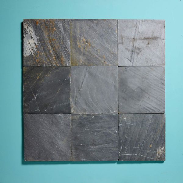 12-inch Reclaimed Welsh Slate Floor Tiles 26 m2 Available (280 ft2)