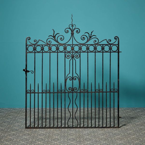0_36935-1 Antique English Victorian Wrought Iron Side Gate