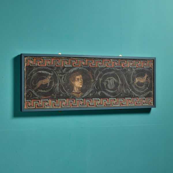 Framed Painted Plaster Roman Fresco