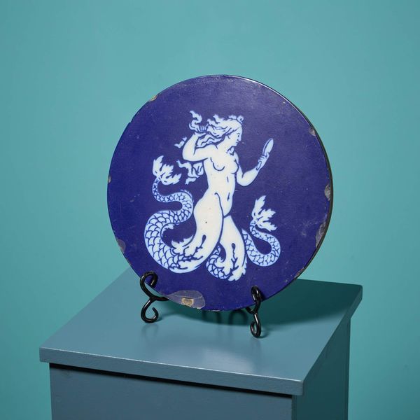 Rare Minton & Co Round Neoclassical Encaustic Tile