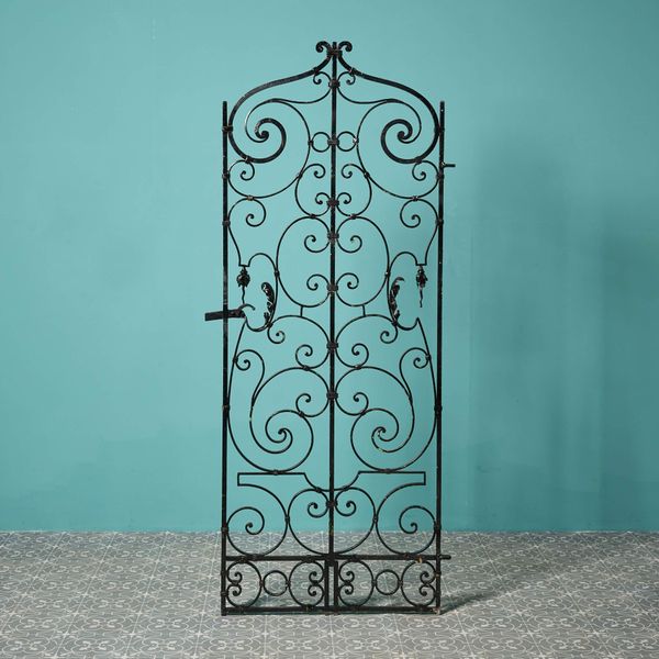 Reclaimed French Narrow Wrought Iron Side Gate