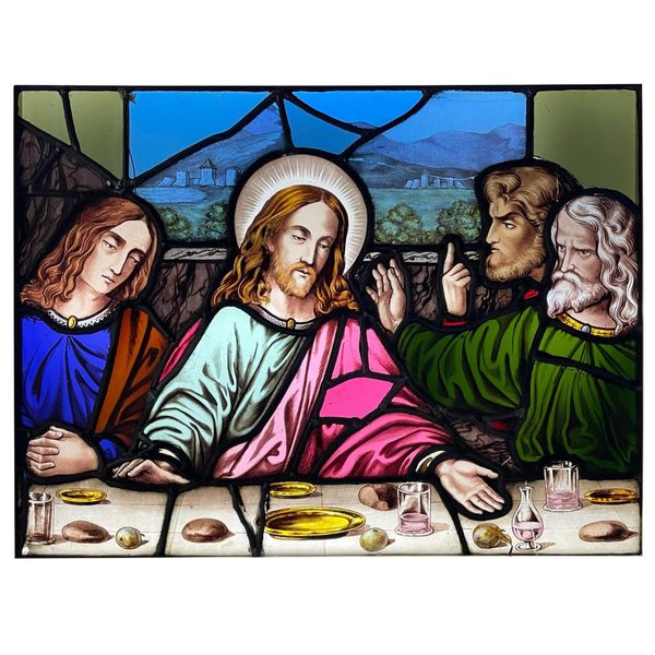 Last Supper Stained Glass Window After Leonardo Da Vinci