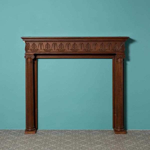 Neoclassical Style Antique Oak Fireplace