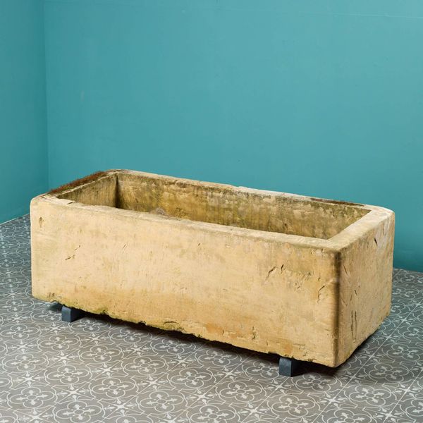 Rare Georgian Antique Limestone Trough Planter