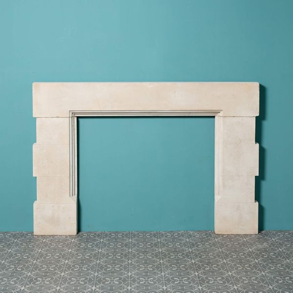 Antique English Portland Stone Fire Surround