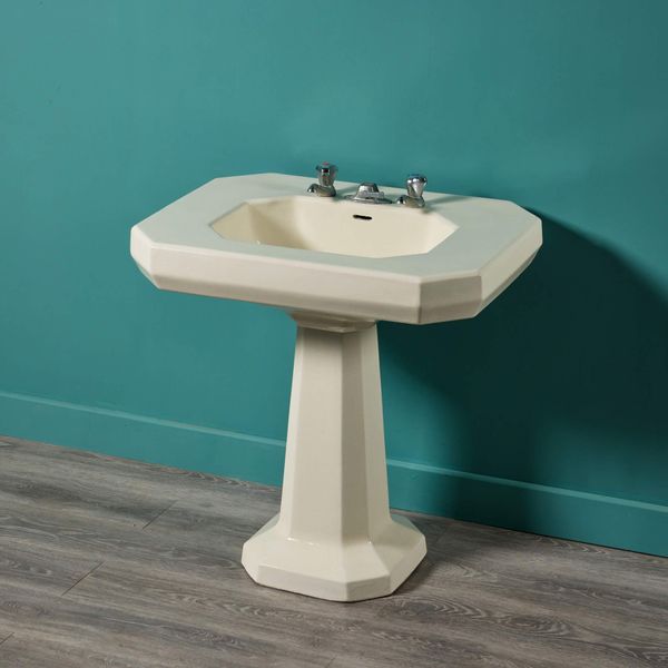 Large Art Deco Pedestal Sink