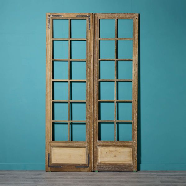 Very Tall Set of Antique Oak Doors for Glazing