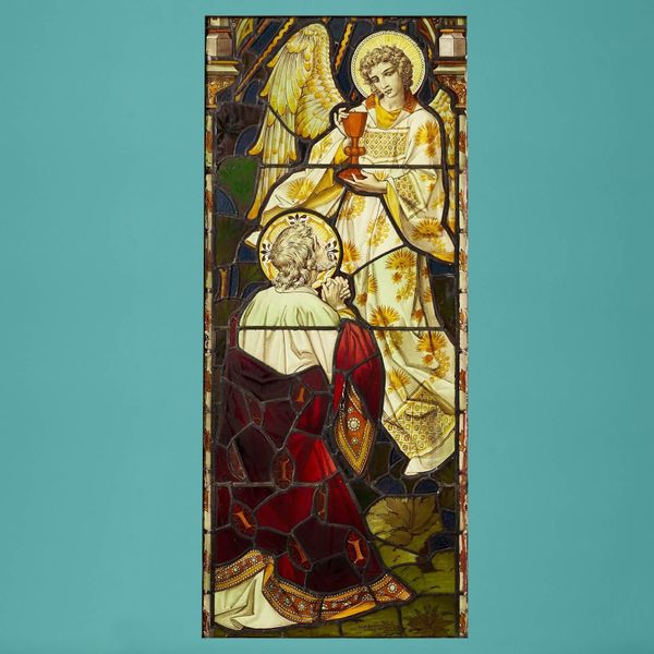 Large 19th Century Ecclesiastical Stained Glass Window