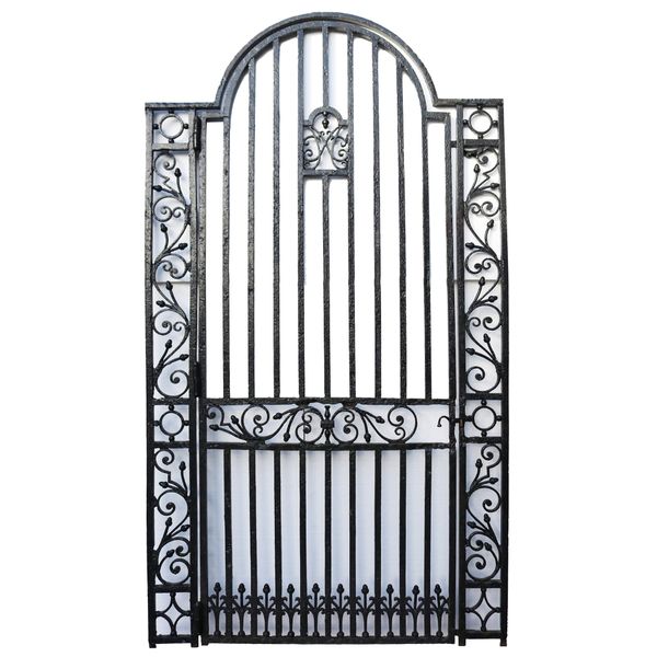 Tall Victorian Wrought Iron Garden Gate with Frame