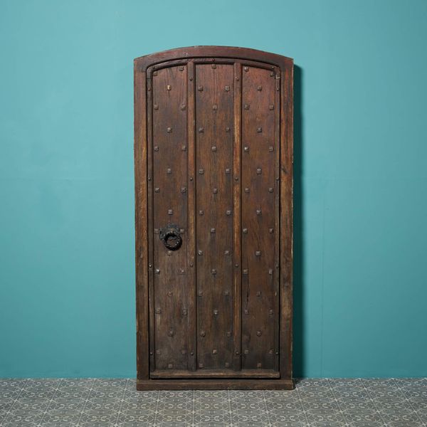 Victorian Exterior Studded Oak Door with Frame