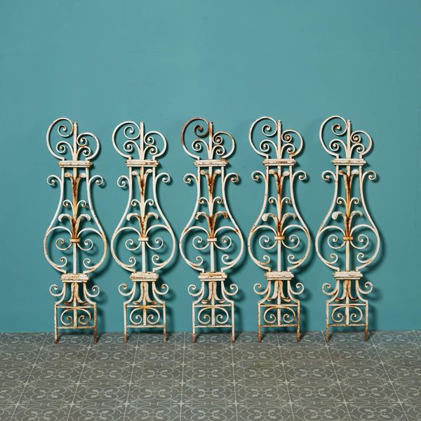 Set of 17 Georgian Wrought Iron Balustrades