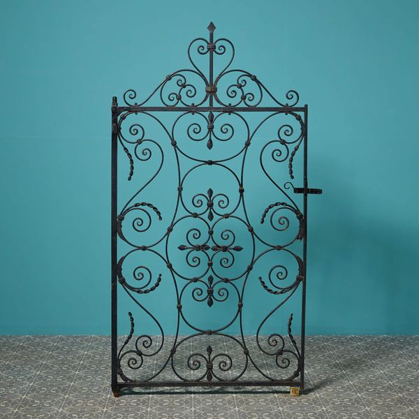 Antique Georgian Style Wrought Iron Garden Gate