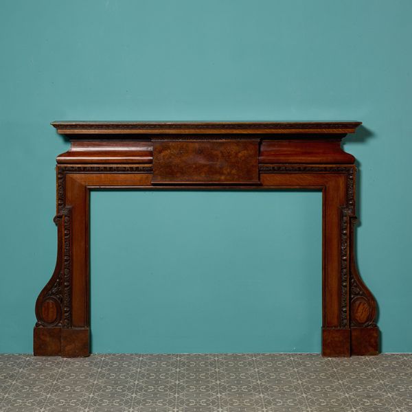 Antique George II Style Oak Fireplace