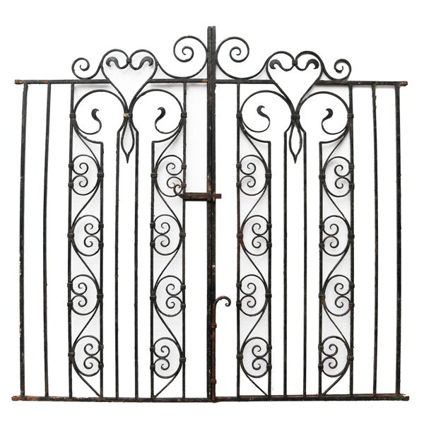 Tall Victorian Style Wrought Iron Garden Side Gates