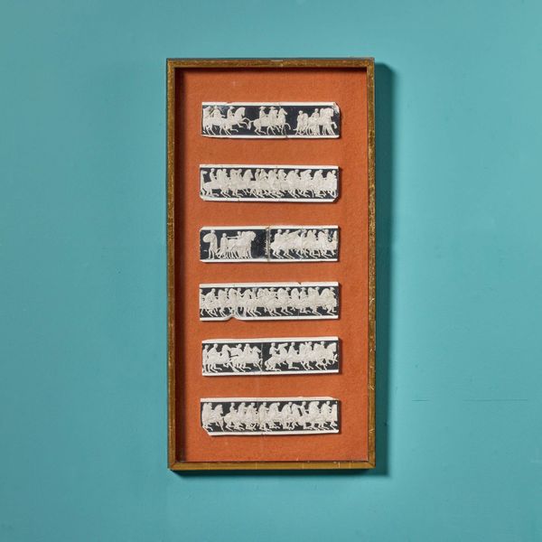 Mounted Greek Plaster Models After the Parthenon Frieze