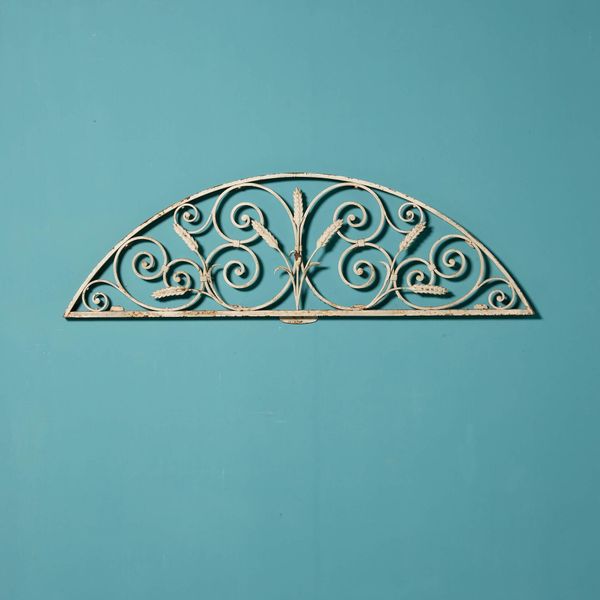 Reclaimed Wrought Iron Painted Fanlight