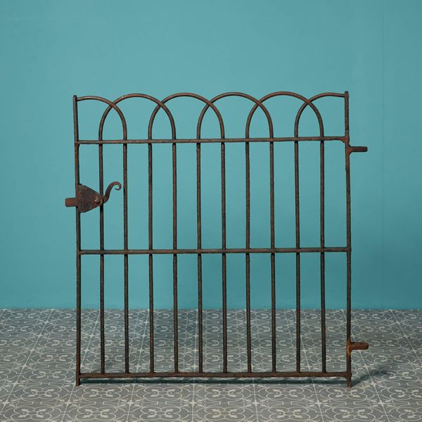 Antique Wrought Iron Garden Pedestrian Gate