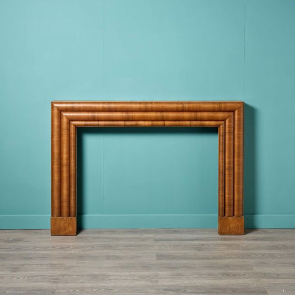 Reclaimed Art Deco Walnut Fire Surround