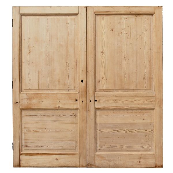 Antique Victorian Pine Internal Double Doors