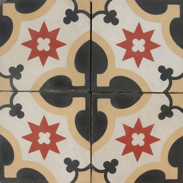 Reclaimed Patterned Encaustic Tiles 0.8 m2 (8.6 sq ft)