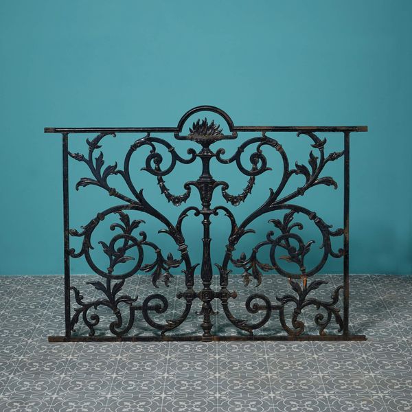 Antique Cast Iron Decorative Railing Panel