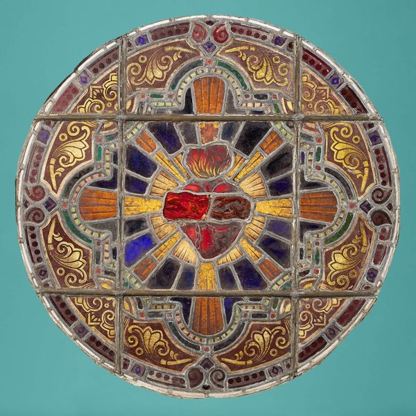 Large Ecclesiastical 19th Century Roundel Stained Glass Panel