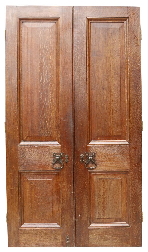 A Set of Reclaimed Victorian Style Oak Exterior Doors