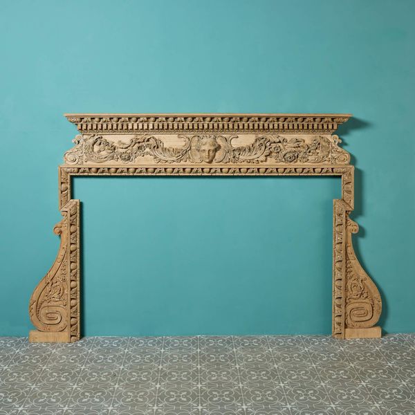 A George III Carved Pine Chimneypiece