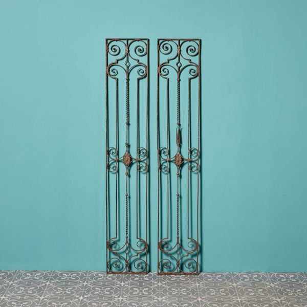 Pair of Georgian Wrought Iron Panels