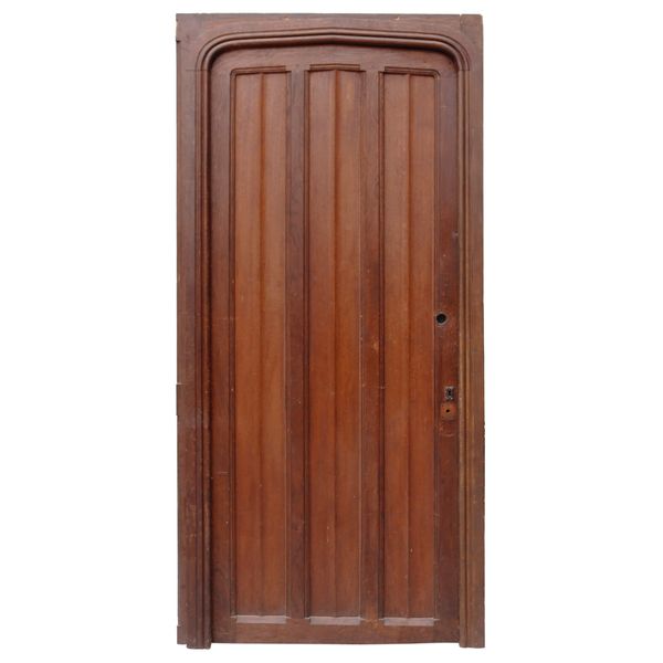 Antique Edwardian Oak Door with Frame