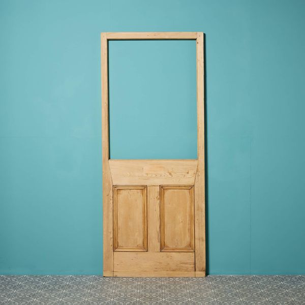 Reclaimed Edwardian Style Pine Front Door for Glazing