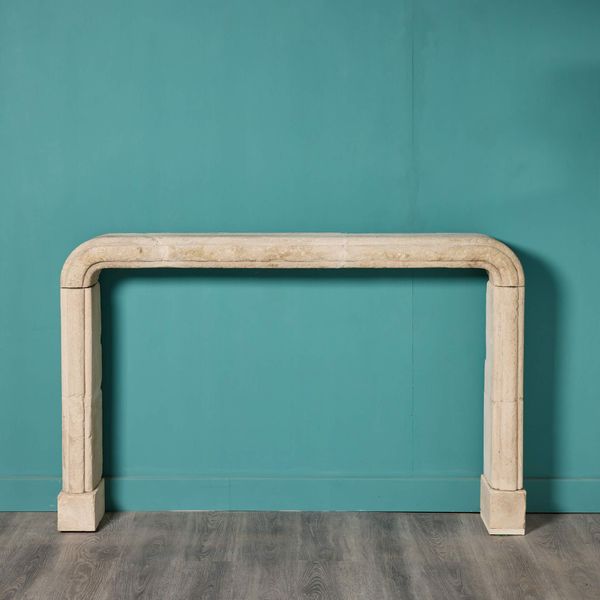 Antique French Bolection Limestone Fire Surround