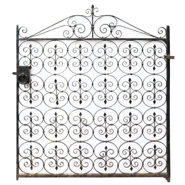 Victorian Wrought Iron Side Gate with Scrolls