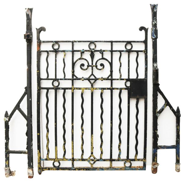 Antique Cast Iron Gate with Posts