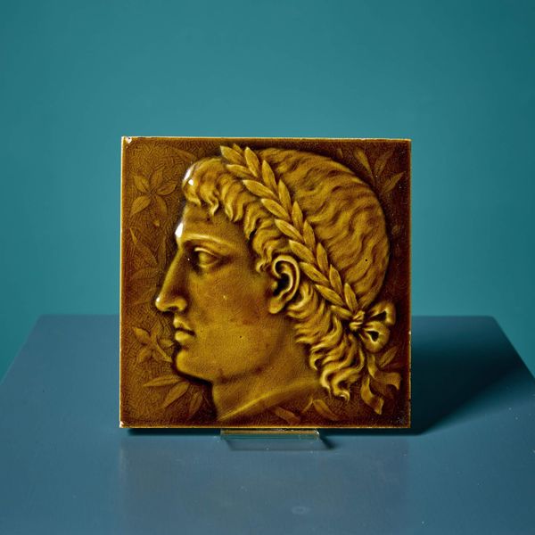 Neoclassical 19th Century 6-inch Glazed Profile Portrait Tile