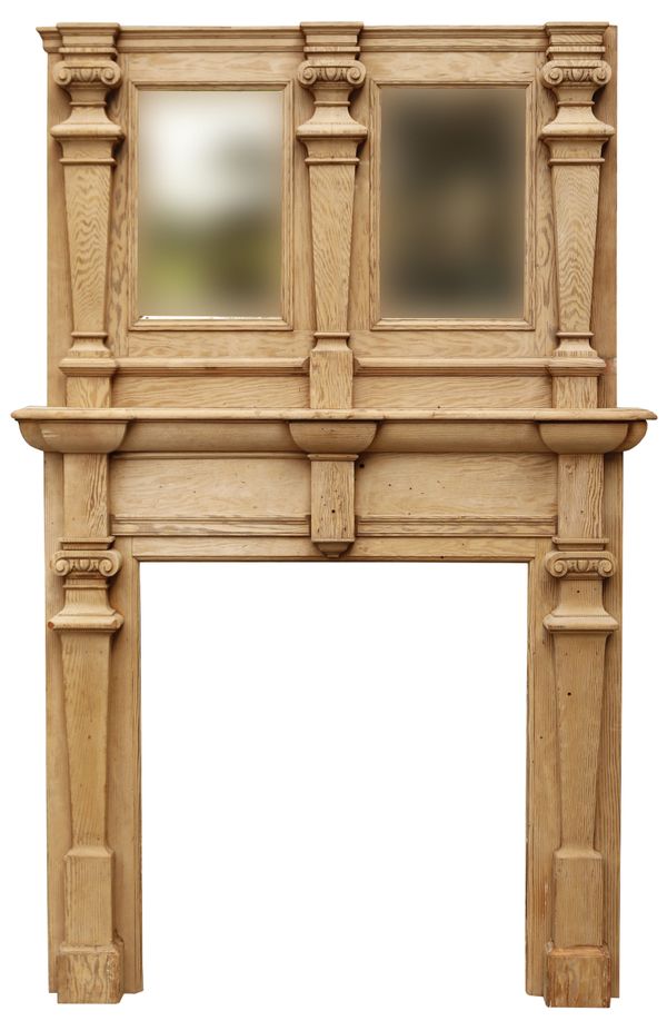 Jacobean Style Fireplace with Mirrored Overmantel