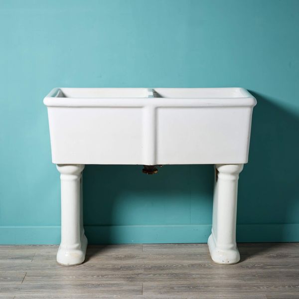 Large Shanks & Co Double Utility Sink