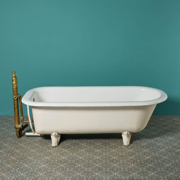 Antique Plunger Bathtub with Fish Feet by Ewart & Son