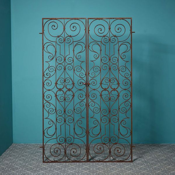 0_30194-1 Set of Antique Wrought Iron Pedestrian Gates