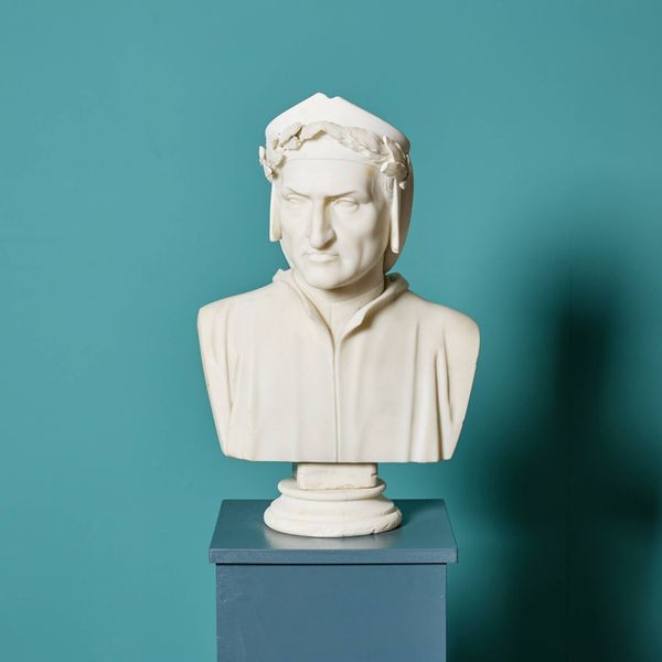 Italian Statuary Marble Bust of Dante