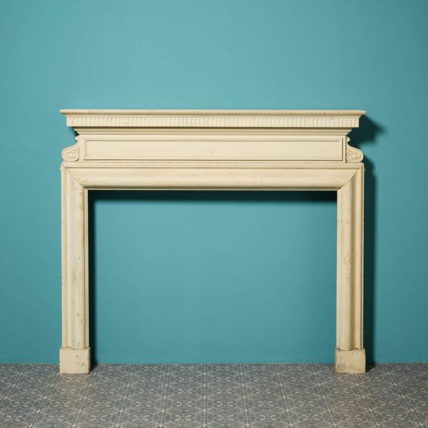 Large Antique Georgian Style Painted Pine Fire Surround