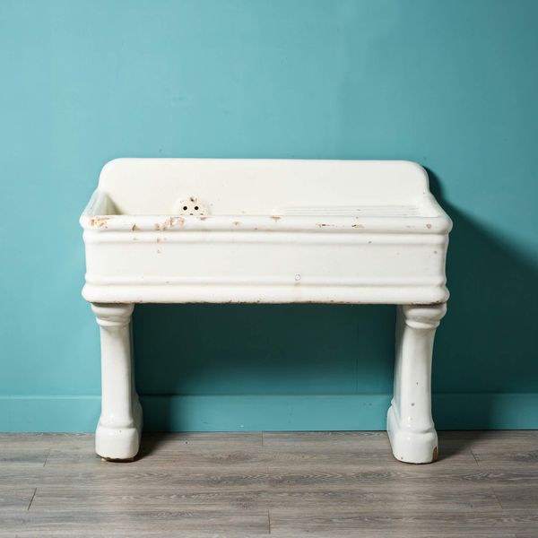 Large Victorian Glazed Stoneware Utility Sink