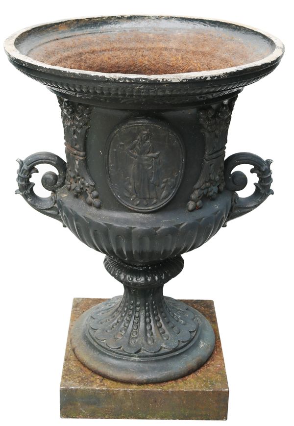 Antique Cast Iron Garden Urn